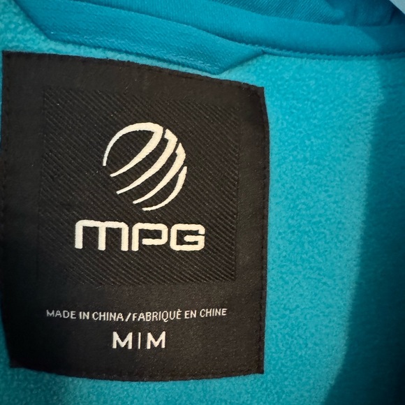 MPG Aqua Fleece Outerwear Button Full Zip Jacket Size Medium - Picture 3 of 10